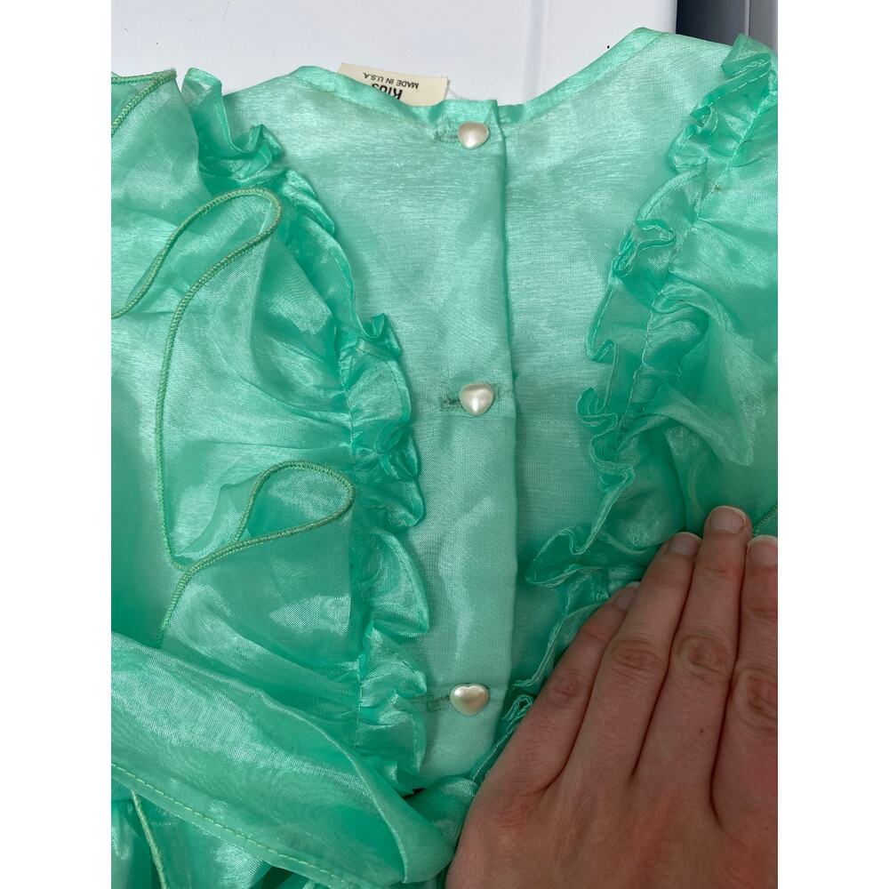 Vintage Tip Top Kids Princess Pageant Dress Seafoam 24M - Picture 5 of 13